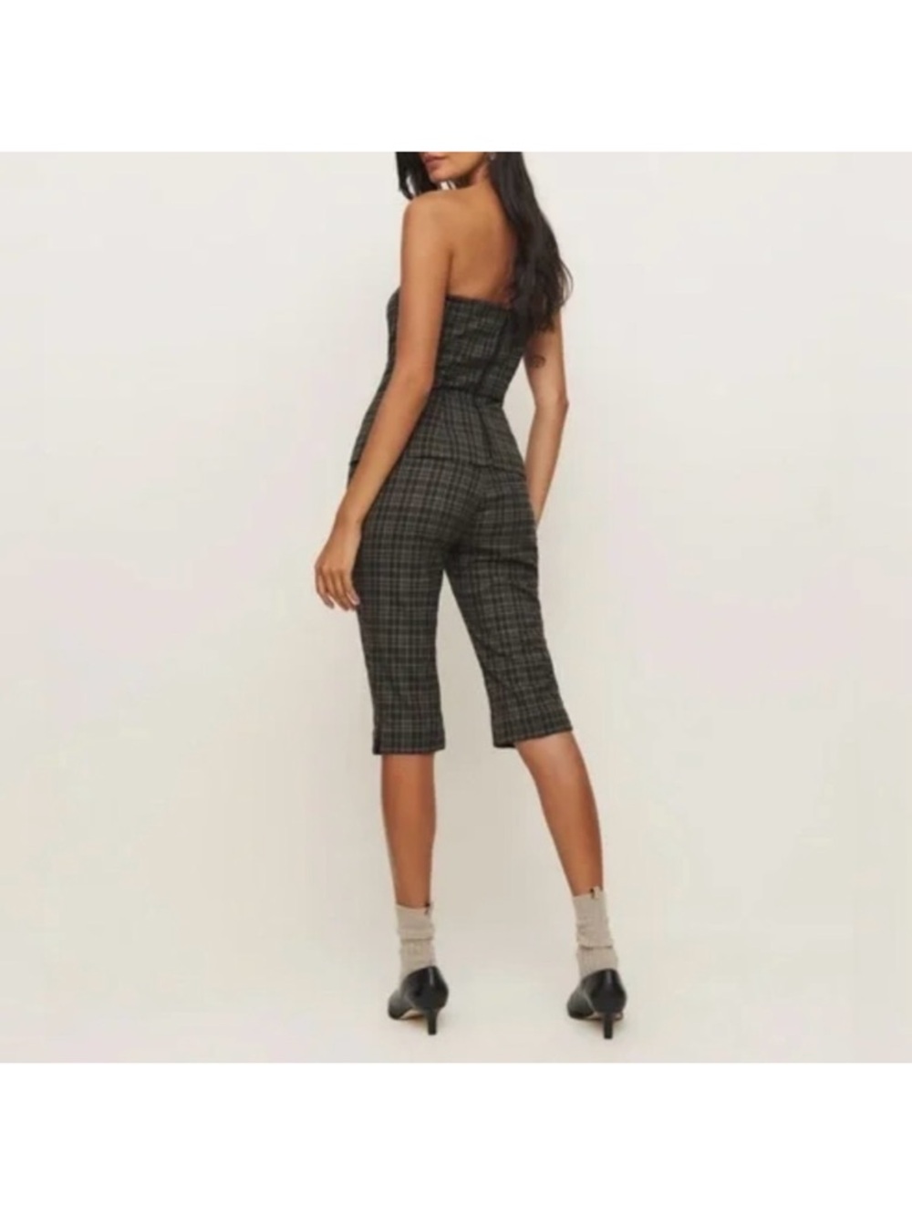 REFORMATION x Kacey Musgraves Steeplechase Plaid Two Piece Set 8P